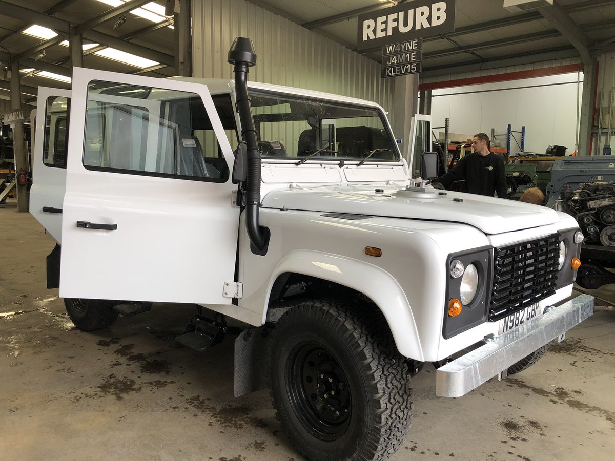 #LandRover #defender going home soon! What a beauty. #greatteam <a href="/Astwood4x4/">Astwood4x4</a>