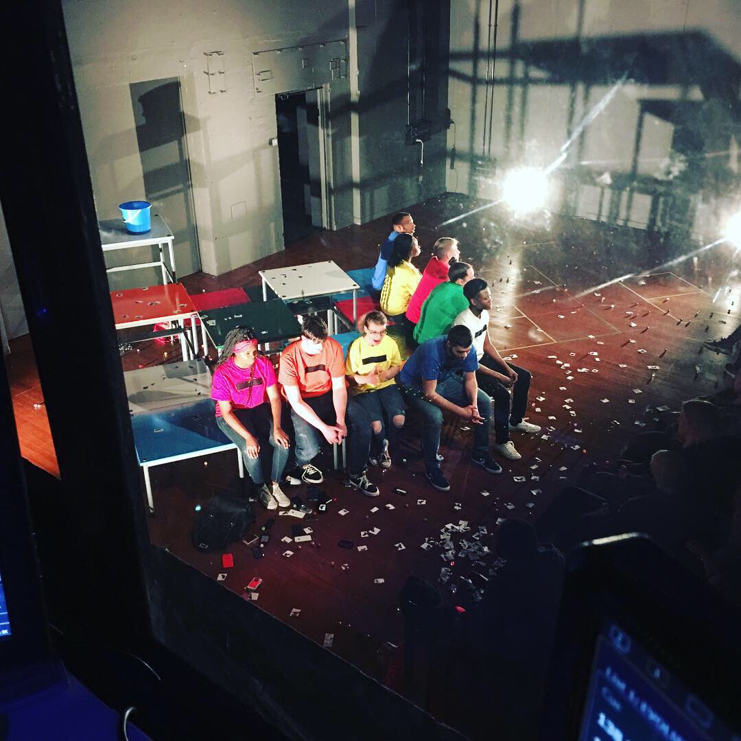 LC_CreativeArts's tweet photo. View from the tech box of the studio @LyricHammer for our performance of #chaos by #LauraLomas for @NTConnections #Connections2019 🦋 @LambethCollege #actorslife #theatre #theatremakers #productionarts @UALawardingbody https://t.co/yLmzKUe4cj