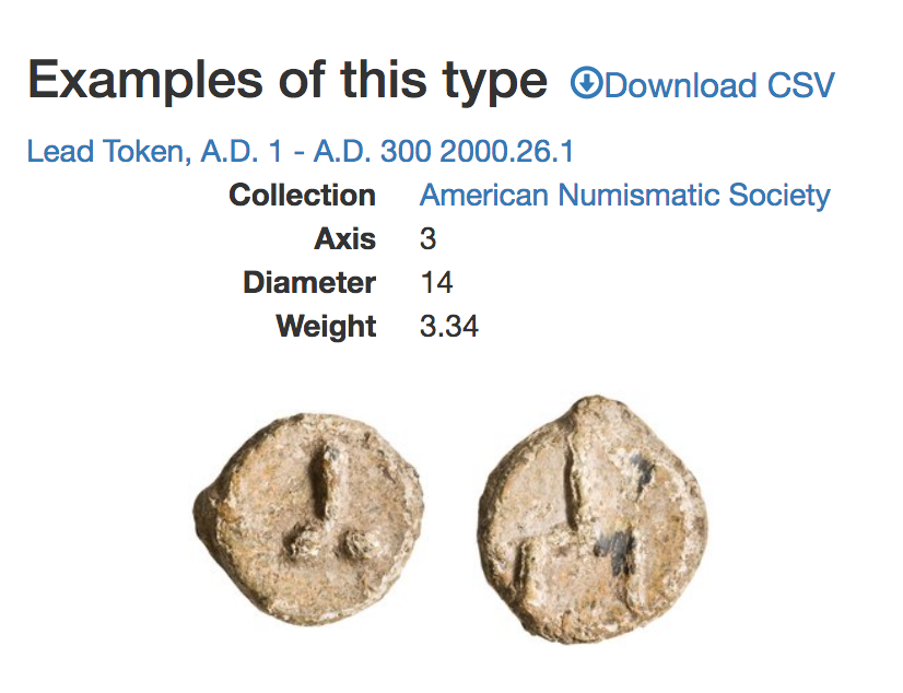 ancient_tokens's tweet photo. our #tokens database is coming along nicely! Here, in anticipation of #ecfn #nomisma in a few days, a specimen from the @ANSCoins that has now been pulled through to our types database. #LOD We'll eventually release it publicly. #dhwarwick https://t.co/dZLqLQ8zTI