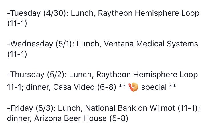 Thanks #Tucson for supporting us last week. We’re donating part of our proceeds to the victims of the Sri Lanka attack 🌵💚🇱🇰
