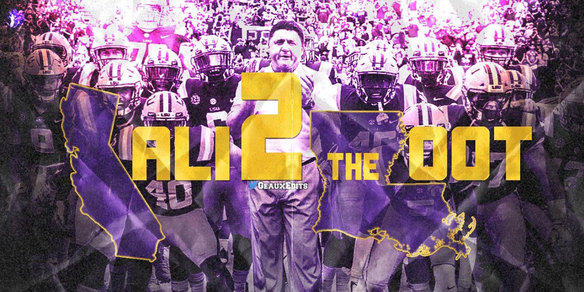 GeauxLSUH's tweet photo. #LSU is lit🔥 Come build a dynasty and brotherhood right here @LSUfootball. @justin_flowe @_KendallMilton #Cali2theb0ot🏄‍♂️🦞 #NFLSU🐯💜 #WeComin🐅🤩🏆💯 https://t.co/FuA0TPqYCm