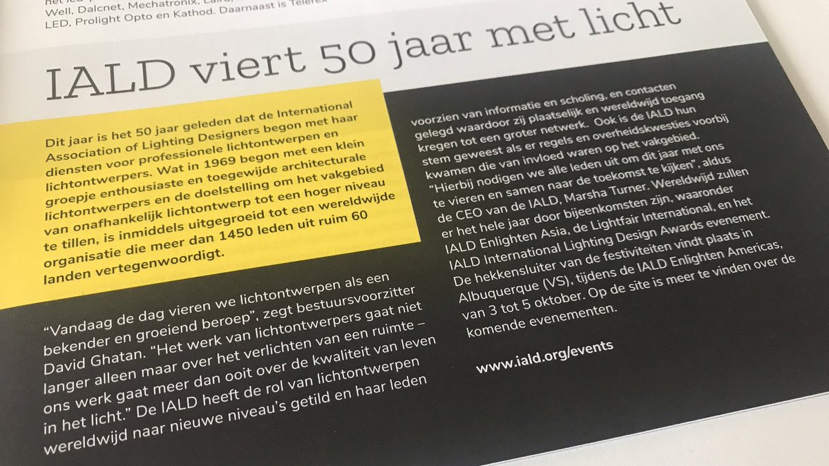 IALD in de nieuwste @allichtmagazine #IALD50 #ialdevents