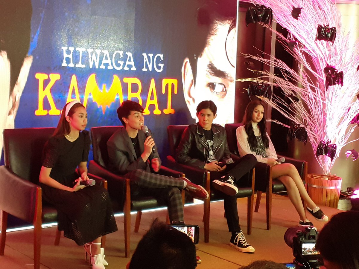 banderaphl's tweet photo. ATM: Presscon ng latest offering ng @DreamscapePH #HiwagaNgKambat starring @maymayentrata07 and Edward Barber with Grae Fernandez and Shantal. #HiwagaNgKambatMediaDay https://t.co/1Go9QvlHPS