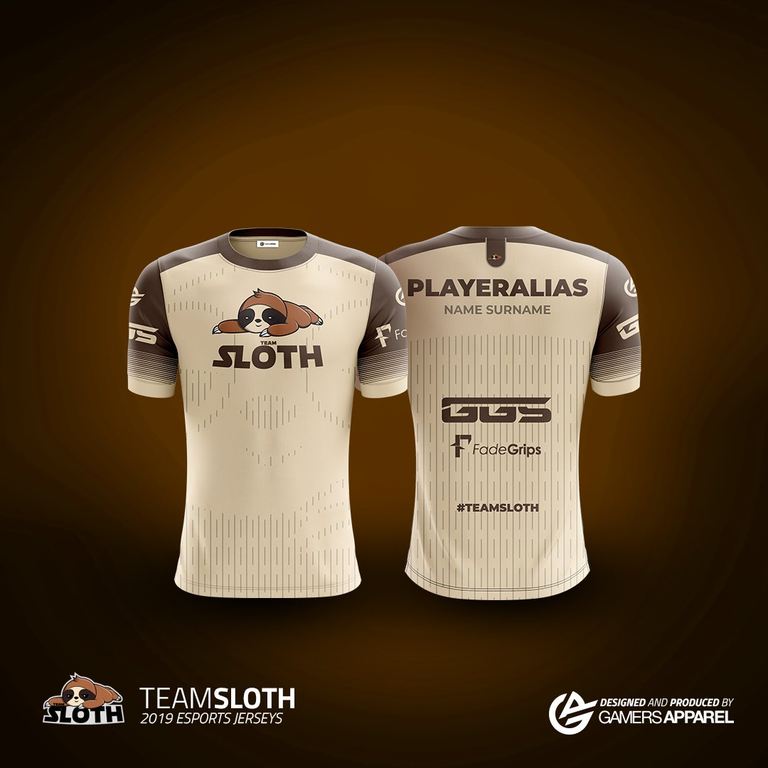 GroveFX_'s tweet photo. 💥BOOM!💥
The #TeamSloth store at @GamersApparel is now officially LIVE!! Head on over to check out the  new merch proudly featuring @GamerGearShop and @FadeGrips  https://t.co/a01tyo3UP6 using Code: TeamSloth will get you 5% off your @GamersApparel orders. https://t.co/WKlgqfSnQC