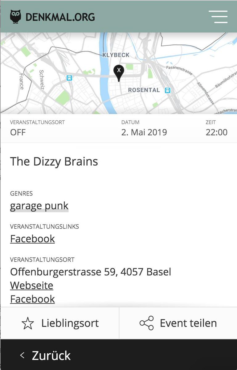 Denkmal.org Basel (@denkmal_basel) on Twitter photo New features 🚀:
- denkmal.org gibts ab sofort in 4 Sprachen
- Verbesserte Detailansicht
- wähle deinen Lieblingsort in der Detailansicht
- zukunftsicheres Backend
- teile den Event in der Detailansicht
- vereinfachtes Switchen zwischen den Tagen
#basel #calendar New features 🚀:
- denkmal.org gibts ab sofort in 4 Sprachen
- Verbesserte Detailansicht
- wähle deinen Lieblingsort in der Detailansicht
- zukunftsicheres Backend
- teile den Event in der Detailansicht
- vereinfachtes Switchen zwischen den Tagen
#basel #calendar
