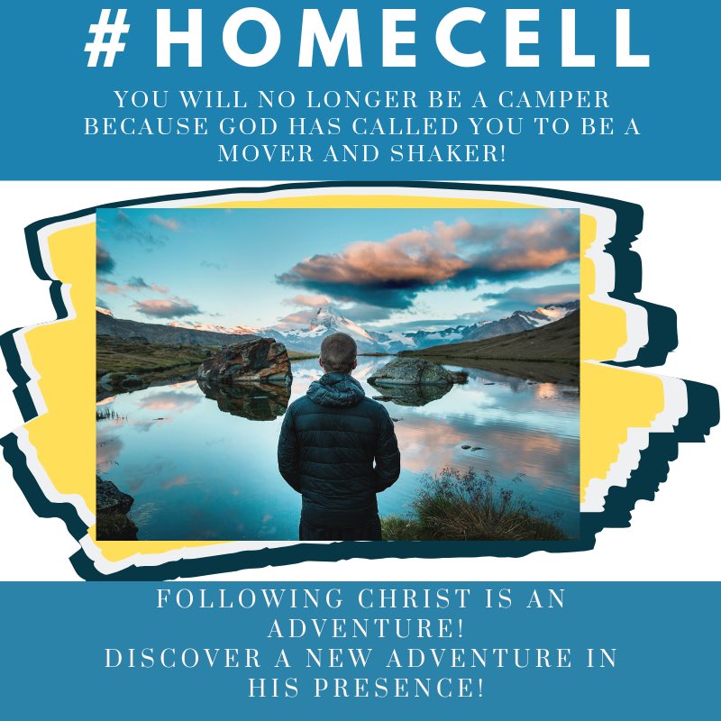 Dioneportucol's tweet photo. You will no longer be a camper because God has called you to be a mover and shaker!
Following Christ is an adventure!
Discover a new adventure in His presence! 
Join a #Homecell 
Leave us a message or email us at info@crcdurban.org.za
#CRCFamily 
#Homecell
#ForHisGlory https://t.co/T0I2SSxHHX