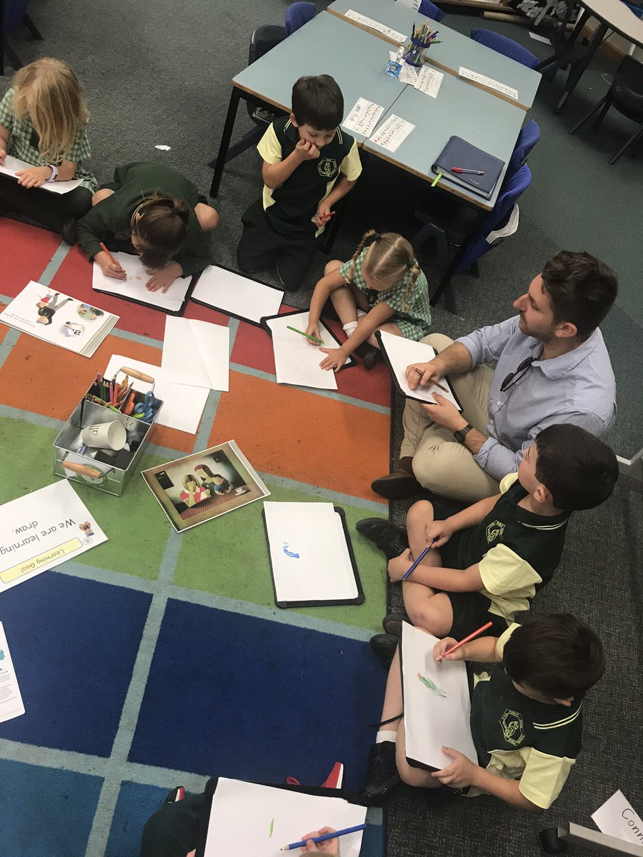 Focusing on the power of drawing today with our beginning teachers getting involved in all the action with our Kindergarten students. Absolutely love working with the amazing team <a href="/RusePS/">Ruse PS</a> #powerofdrawing #noellamackenzie #inspired