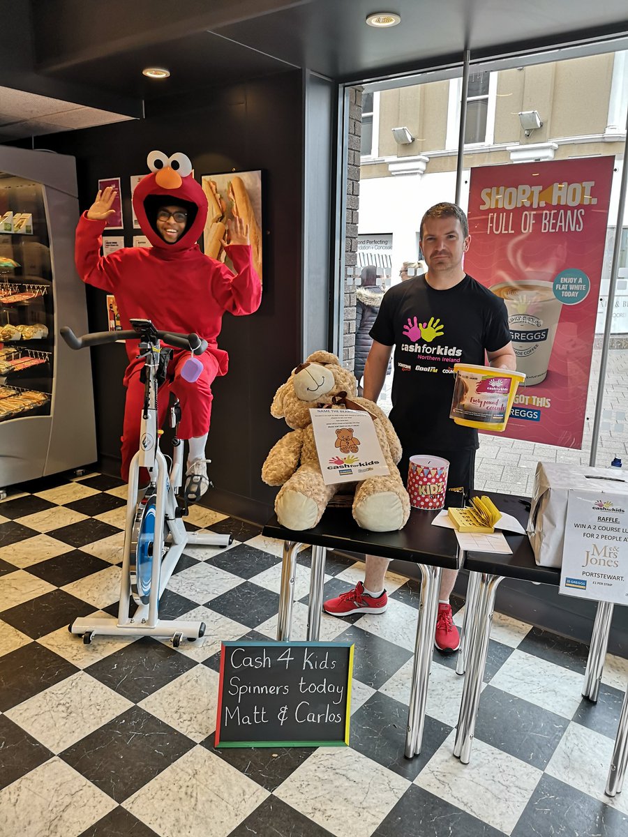All go at <a href="/GreggsOfficial/">Greggs</a> Coleraine all in support of <a href="/coolfm/">Cool FM</a> <a href="/cashforkids/">Cash for Kids</a>