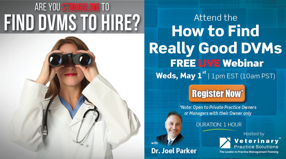 vps2u's tweet image. ARE YOU STRUGGLING TO FIND DVMS TO HIRE? In this webinar you’ll find out not only how to find DVMs for your practice but real A-players for your A-team! REGISTER NOW!