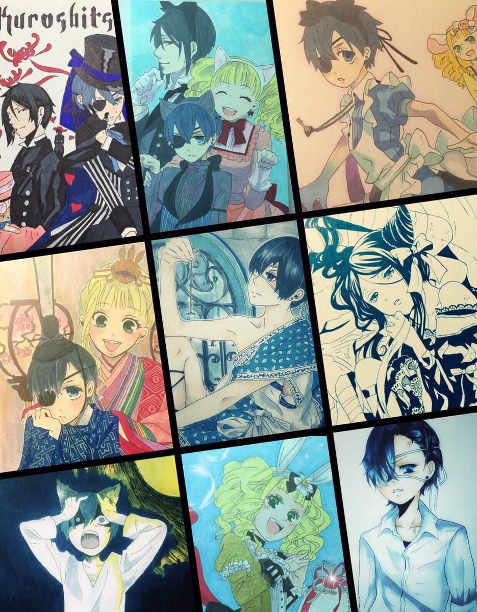 平成最後に自分の代表作を貼る 黒執事 中学生時代に描いた黒執事イラスト達 黒狼の漫画