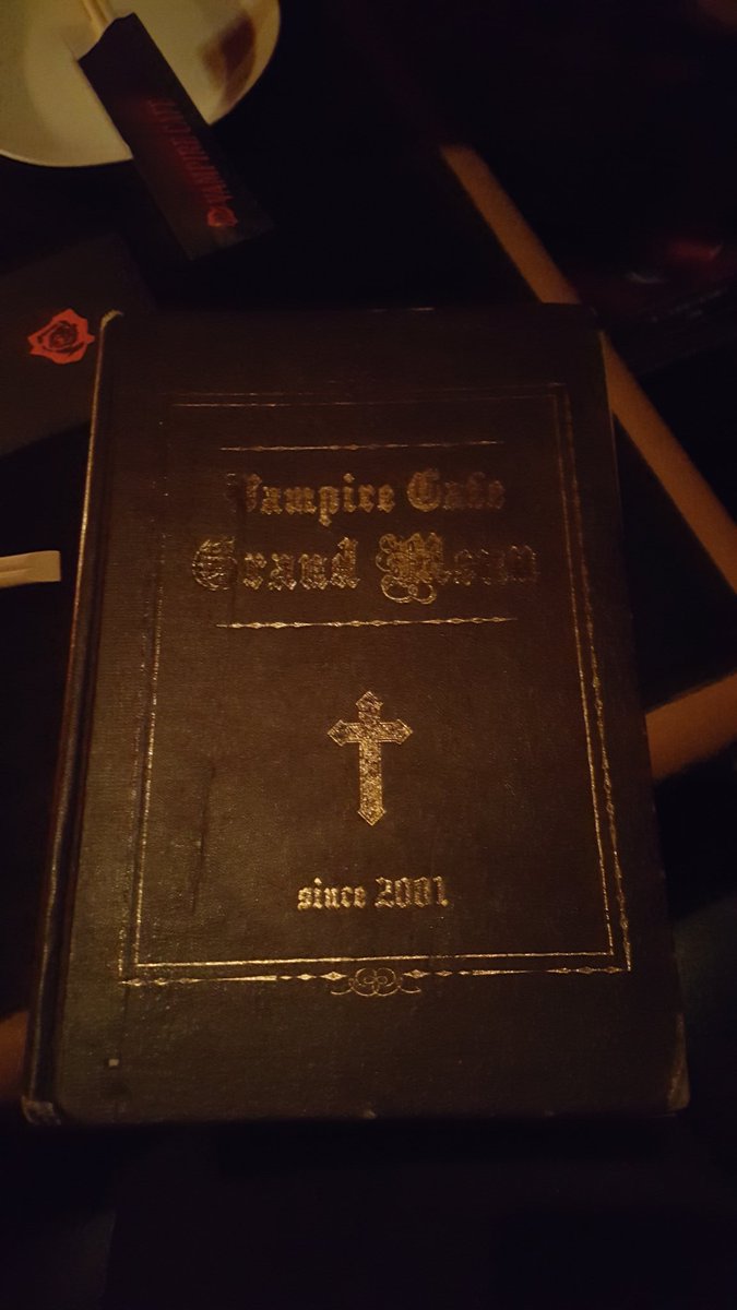  #GoldenAfternoonWeek We went to a vampire café--I don't understand at all, but Lauren and  @lightlybow had a delightful time