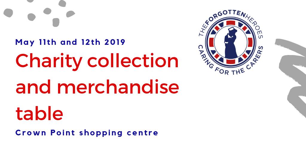 We are collecting at Crown Point on the 11th and 12th of May, if you are available please do pop down and see us #caringforthecarers