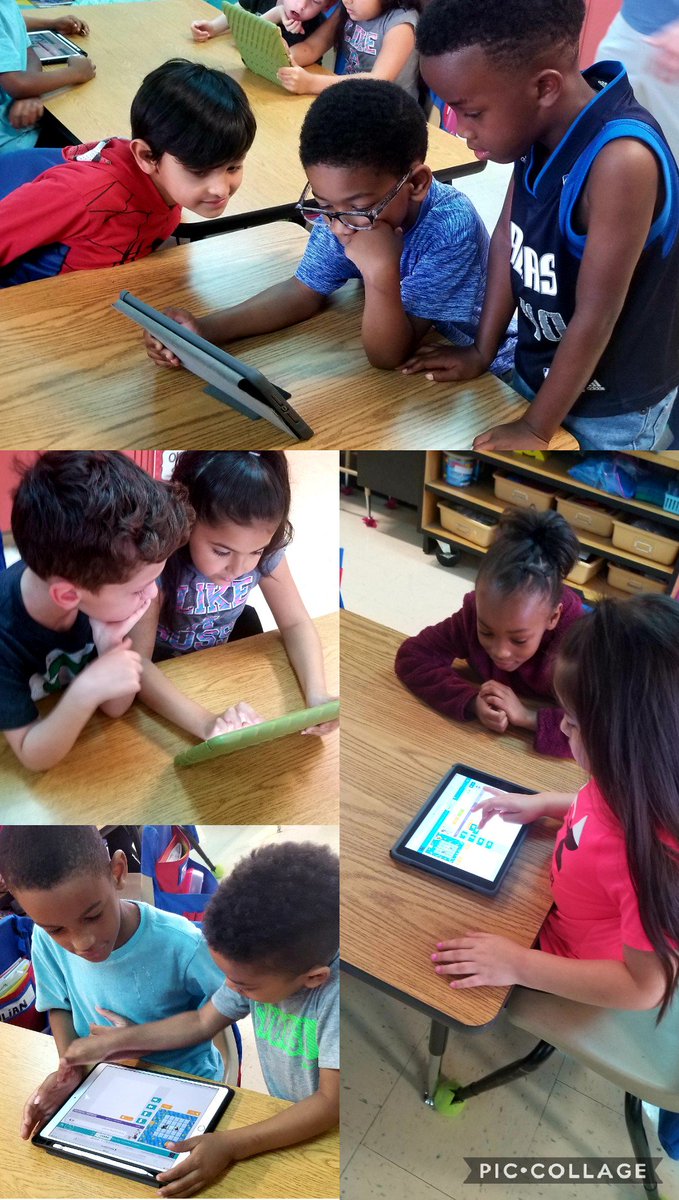 FirstwithMissC's tweet photo. Learning how to program with Dr. Green! Getting ready for our STEM academy! #polserproud #1stgrade https://t.co/gmDs7OFjtz