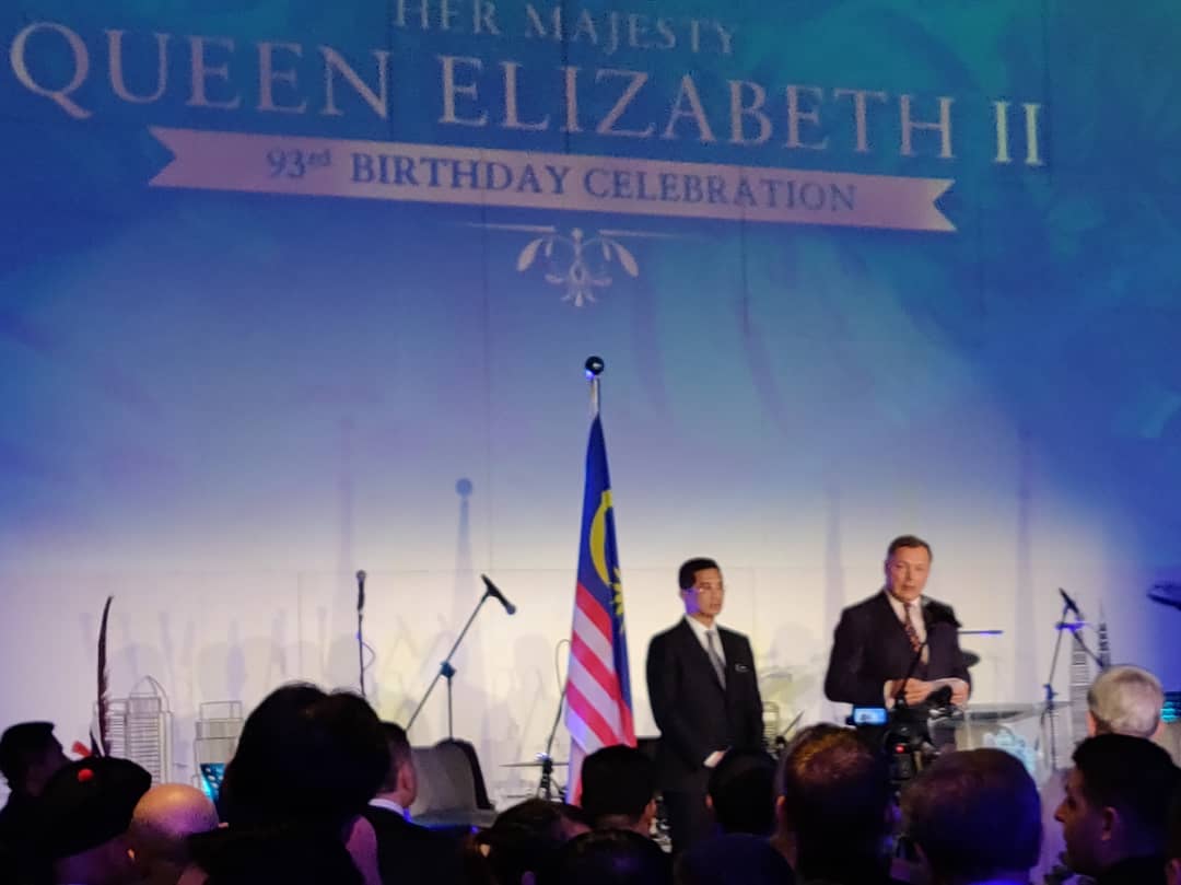 mariachin's tweet photo. An honour to be invited by the British High Commission to attend Her Majesty Queen Elizabeth II's 93rd birthday celebration in KL this evening. A warm welcome to the new High Commissioner to Malaysia H.E. Charles Hay. https://t.co/aKD7J4ZHtS