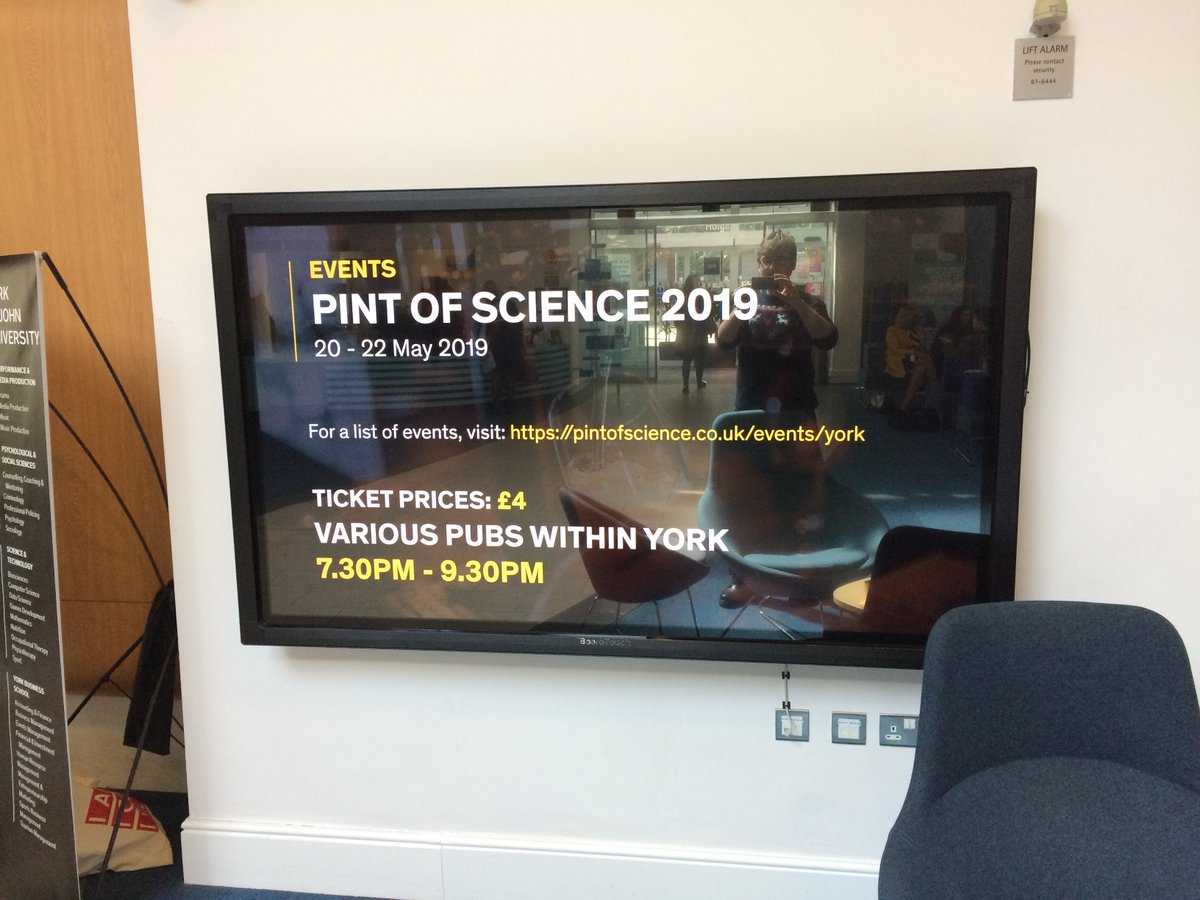 Stumbled on a piece of publicity for #pintofscience at <a href="/YorkStJohn/">York St John University</a> today... Three weeks till the action-packed series of talks! <a href="/pintofscience/">Pint of Science UK</a> @ysjpsych <a href="/YorkPsychology/">York Psychology</a>
