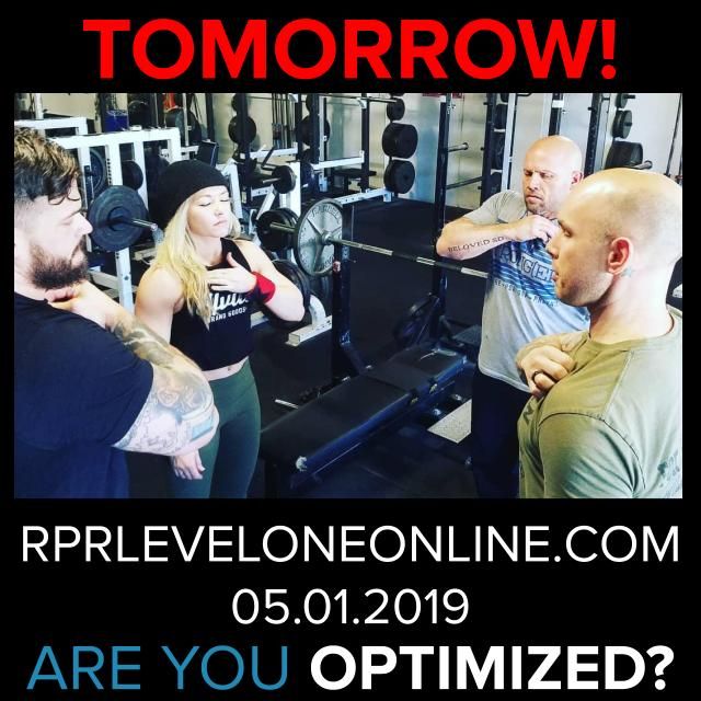 RPR_system's tweet image. Tomorrow is the big day!
This is your LAST CHANCE to get in on the preorder and claim your exclusive designed shirt.
RPRLevelOneOnline.com
#AreYouOptimized
#breathe #optimize #perform
#strength #coaching #strengthandconditioning