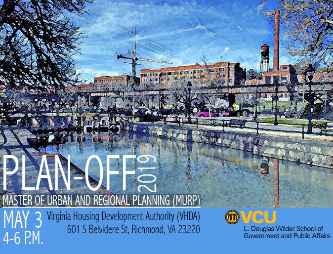 Wilder_Planning's tweet photo. Good luck to all of our graduating MURPs defending their plans and theses this week! We will see y'all to compete and celebrate at #PlanOff19 on Friday! https://t.co/8xcRHLMkvP
