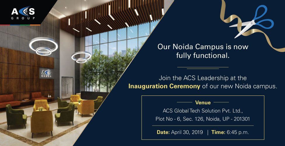 #ACSCelebrates our #ACSNoida Campus today at 6:45 pm! 

Details below: