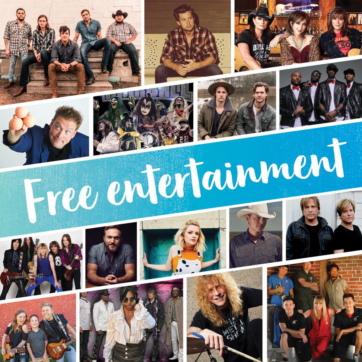 IowaStateFair's tweet photo. Our 2019 free entertainment line-up just dropped! Check it out on our website at https://t.co/YTClM4HQUw. ❤️ Is one of your favorites on the list? https://t.co/oMiYGR9A35