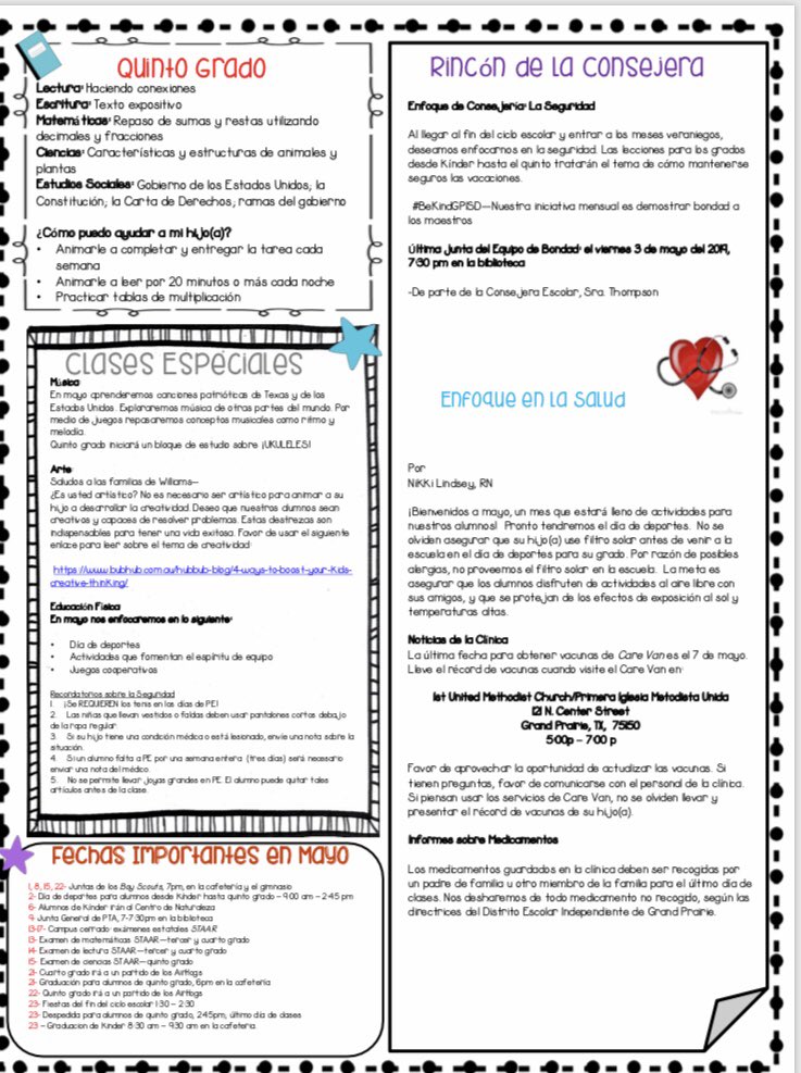 HobbsWilliamsGP's tweet photo. May Newsletters are below! Lots of events are taking place between now and the end of the year! 🌺🌸#HWwolfpack https://t.co/gbUH1AeUM4