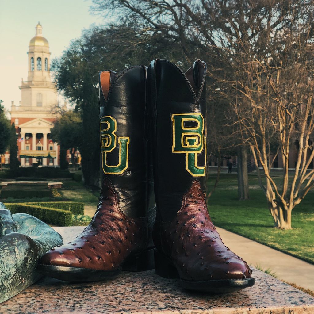 Say congratulations with a pair of #Baylor custom logo boots #Classof2019