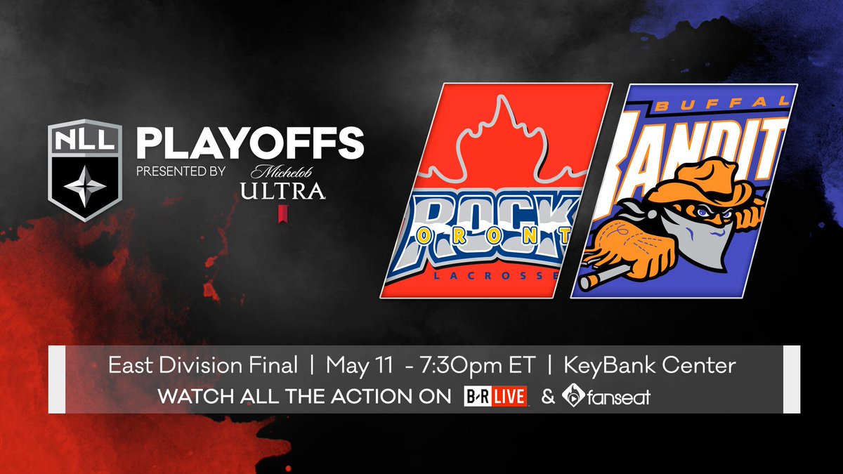 NLL's tweet image. The Division Final matchups are set! Who do you think will play for the #NLLCup?

Coverage begins at 8:30pm ET &amp;amp; 7:00pm ET with the #NLLPlayoffs Pre-Game LIVE! 

Where to watch #COLvsCGY &amp;amp; #TORvsBUF
🌏 bit.ly/Fanseat_NLL
🇺🇸🇨🇦 go.br.live/lgso50