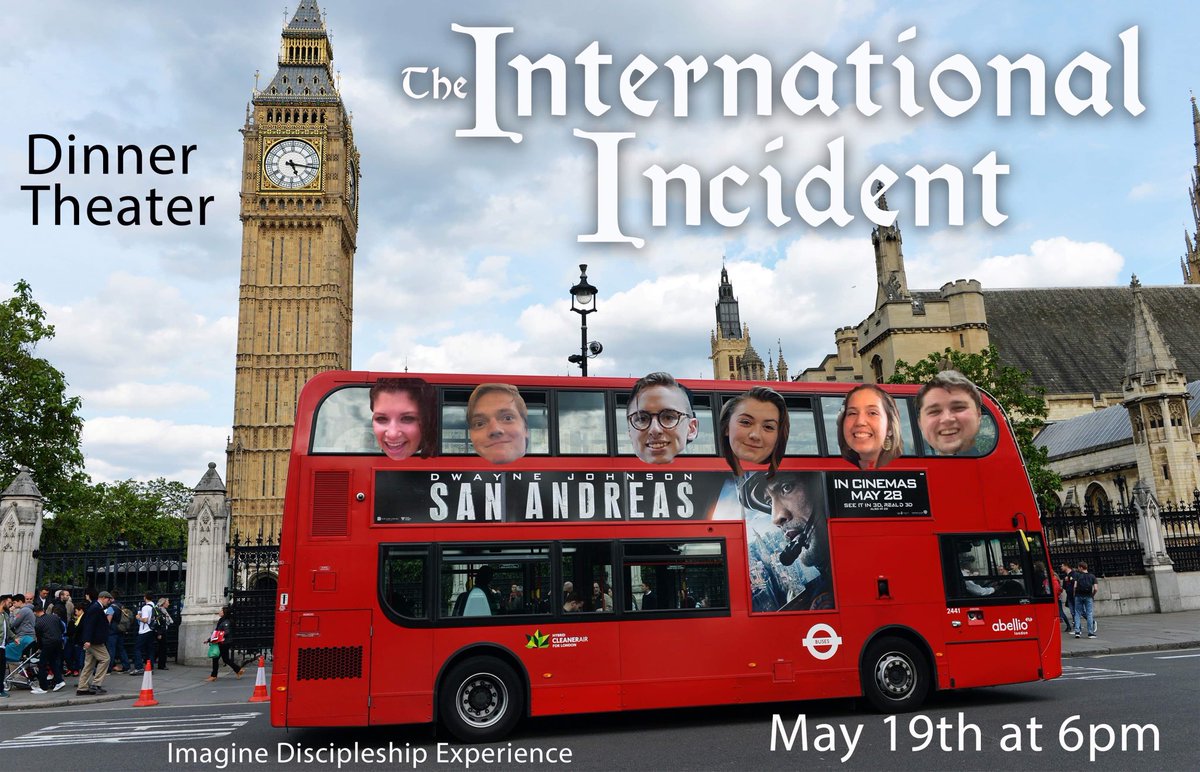 ImagineDisciple's tweet photo. *Bad British Accent* Come to the dinner theater... mate? Lad? Lassie? Idk. Just come! #dinnertheater #missions #fundraiser https://t.co/Bo6EkBuktc