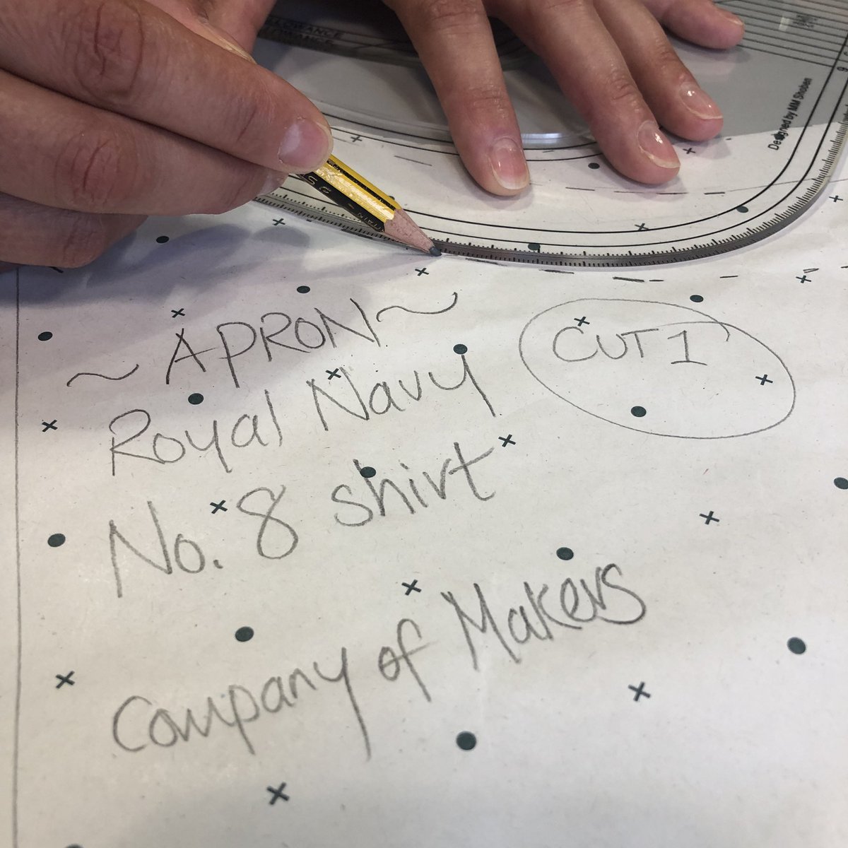 companyofmakers's tweet photo. From pattern cutting to the customer we do the lot. Fuelled by tea, biscuits and disco!
#remake #recycle #reuse #uniform #shirt #apron #circulareconomy #sew #make #create #design #draw #pencil #patternmaster #pattern #measure https://t.co/WYbFZ8ESh0