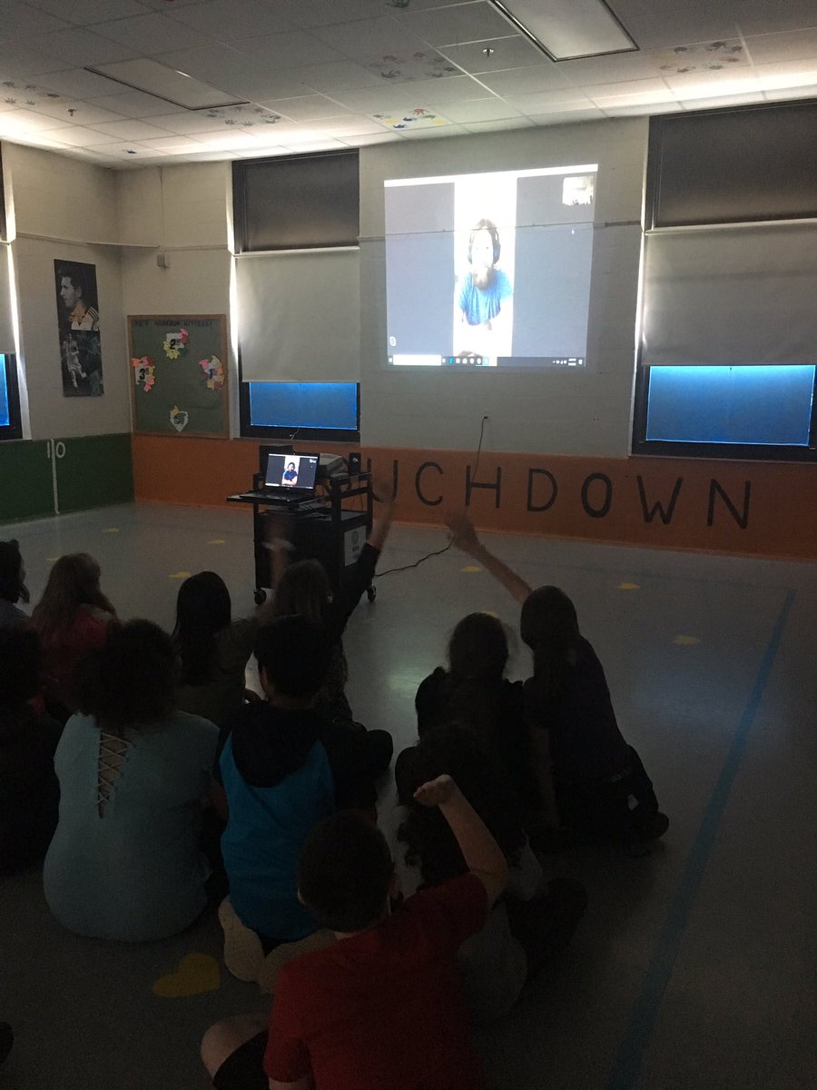 Super proud of our Mrs. Hall &amp; students for their SKYPE discussion with a professional marathon runner and motivational speaker, Michael Wardian, for encouragement of our students to stay strong and focused on a goal, especially with SOL testing.