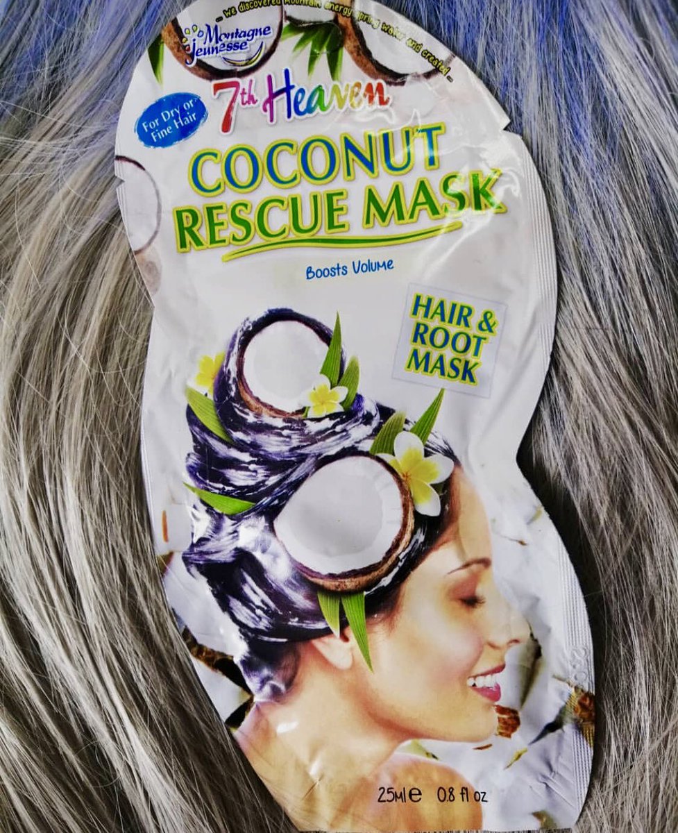 Ilove7thHeaven's tweet photo. If you want extra hydration, apply this coconut hair mask all over the hair, rub gently and let it act for 10 minutes.  Wash your hair and voilà! 
Thanks for the 📸 @eglemakeupvibes
 · · ·
 #hairmask #my7thheaven #coconut #haircare #rescuemask #springhair https://t.co/Oy7Vfh8anX