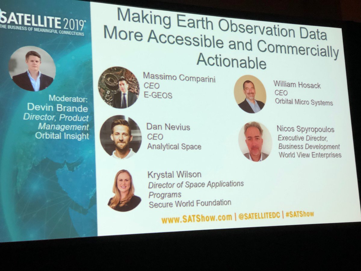 telespazio's tweet photo. #SatShow @massimoc_square Head of #Telespazio LoB #GeoInformation & @e_geos CEO https://t.co/yhR8pDMgpa #TelespazioGroup " @SATELLITEDC new techniques that are being developed to align and normalize disparate datasets to allow immediate usability https://t.co/8LKXbqqfJu https://t.co/Ij9G1i0LpY