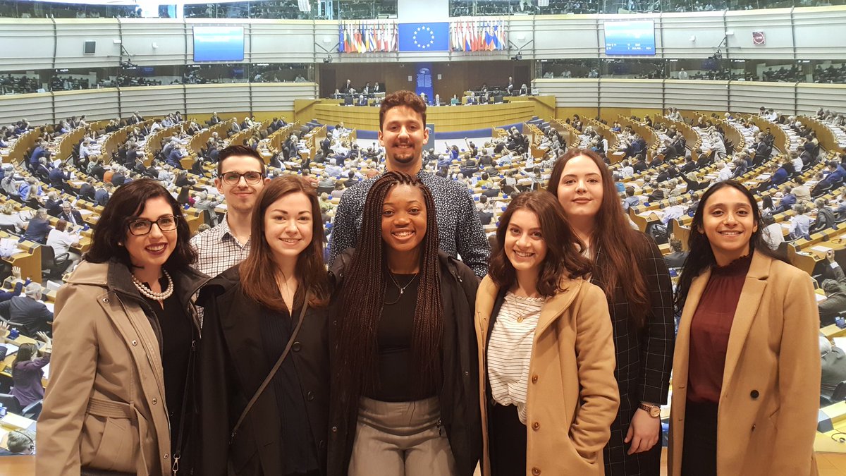 emmarichez's tweet photo. Second day of the #EUstudyabroad program: @UWindsor and @WesternU visit the @Europarl_EN and #NATO. https://t.co/tZ1hXxpkcq