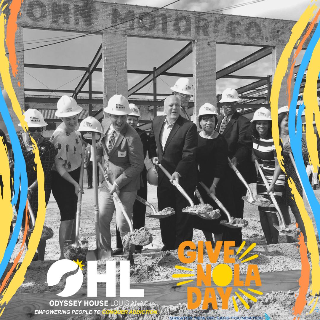 odysseyhousela's tweet photo. We encourage you to join us this #GiveNOLADay . Every dollar counts—no gift is too small! As we prepare for the opening of our second and newsiest facility, we thank you for your support. Donate at https://t.co/MgCfgHJtau #GiveNOLADay2019 #SubstanceUseTreatment #Community #Health https://t.co/Ky8vGYOkTL
