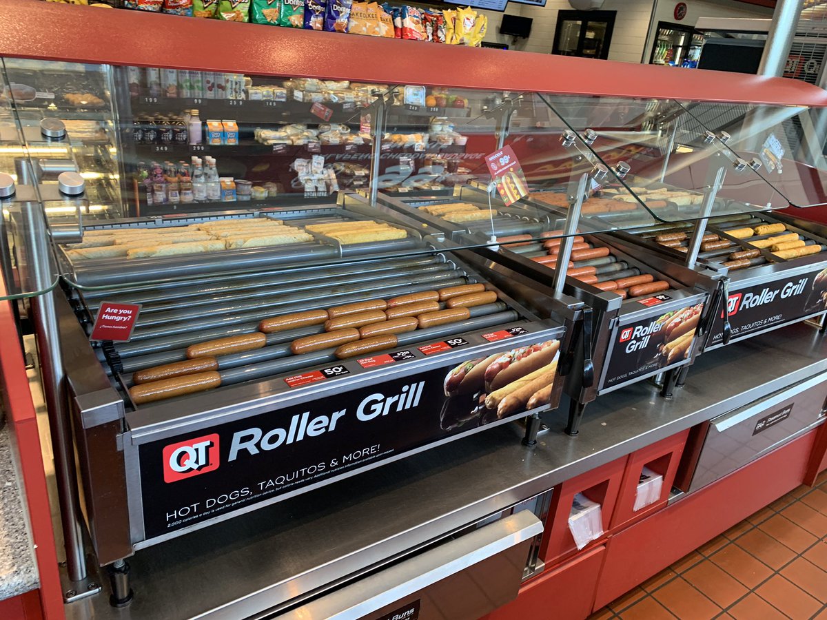 Now this is a good looking roller grill.  <a href="/QuikTrip/">QuikTrip</a> #rollergrill #hotdog