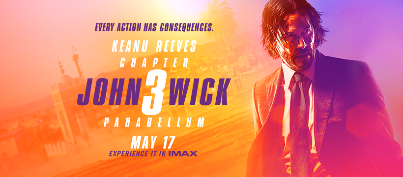 TADFilmFest's tweet photo. EVERY ACTION HAS CONSEQUENCES. @JohnWickMovie is in theatres, May 17th! RT + FOLLOW us to #win advance screening passes. Details here: https://t.co/eDn3bxdARq Thank you @eonefilms ! #johnwick3 #johnwick #eonefilms #keanureeves #halleberry #laurencefishburne #chadstahelski https://t.co/FeHNpVcYVH