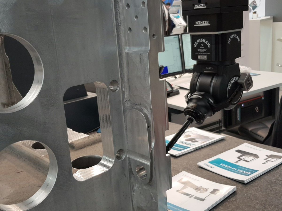 WenzelAmerica's tweet image. The King of probing.  Seen here at Control 2019 the sensational REVO combined with the unequaled stability of a WENZEL granite LH CMM#wenzel #renishawUSA #controlmesse #Control2019 #5AxisMeasure