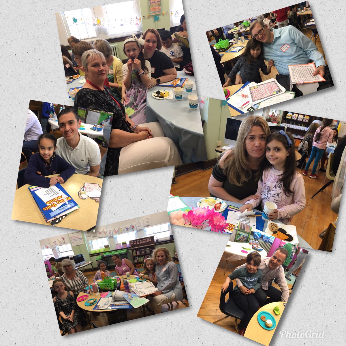 #WeeWrite! More moments from our grade 2 afternoon tea party! Love reading to our families! ⁦@WeehawkenTSD⁩ ⁦@AnnaRudowsky⁩