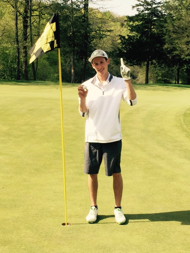 CoachSalay's tweet photo. Cooper Hein tees off at a hole that now lives in Wolfpack Golf lore, the famed #15 at Ridges at Sand Creek - site of @Cmccauley_10 ‘s 2016 ACE! https://t.co/zYx9CG0jL2