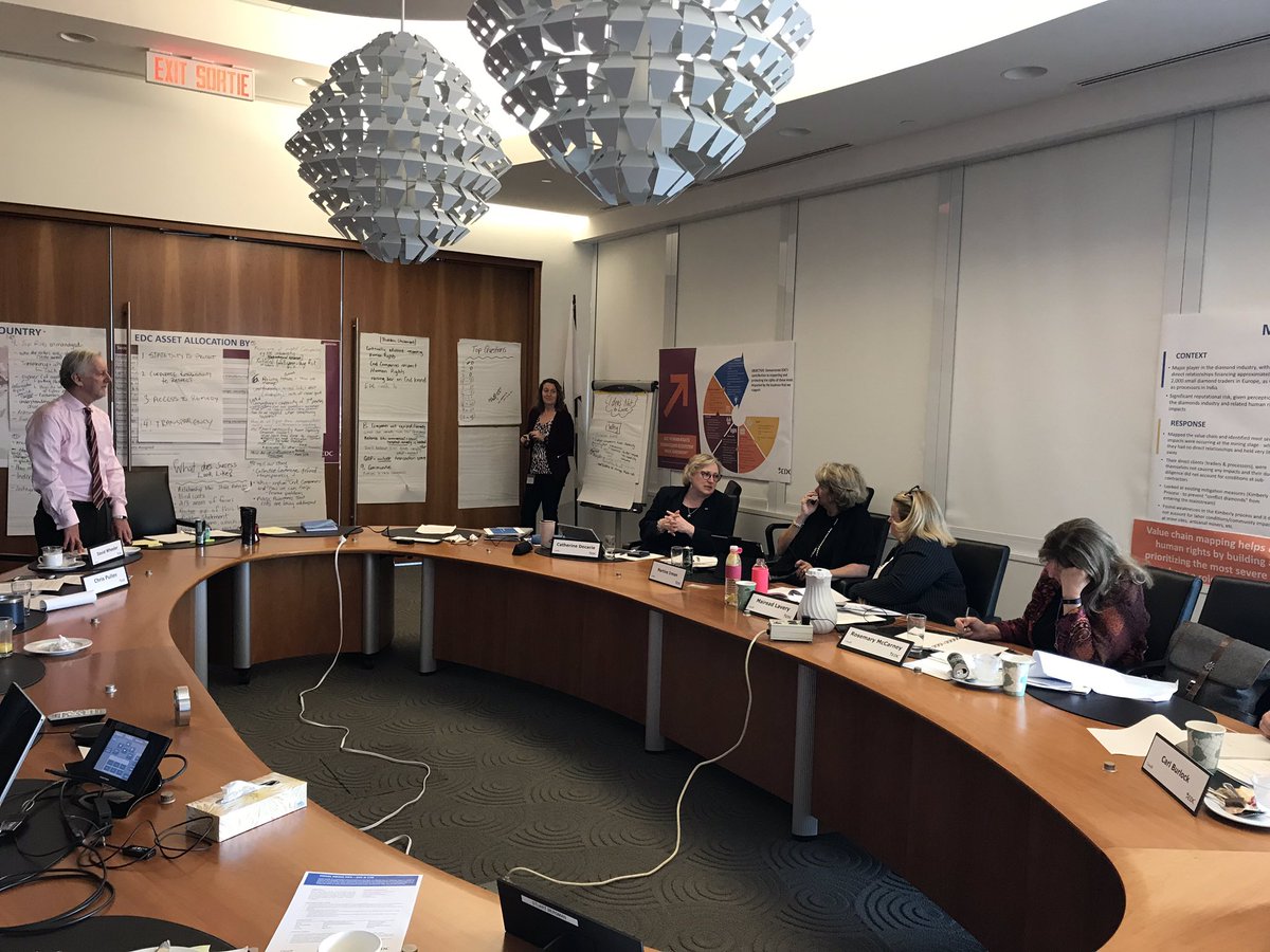 EDC’s  CSR Advisory Council hard at work on the application of the UNGPs, and the concept of leverage. #standup4humanrights #EDC