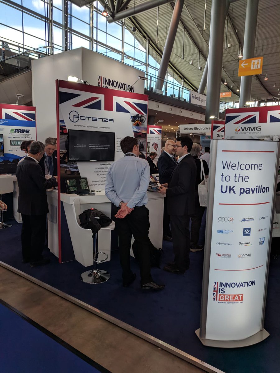 potenzatech's tweet photo. @BatteryShow_EU Day 1:
Thanks to all that have visited the stand so far, lots of interesting conversations! #ukpavilion2019 #eve19 #TBE19 https://t.co/Q63TfKP5hM
