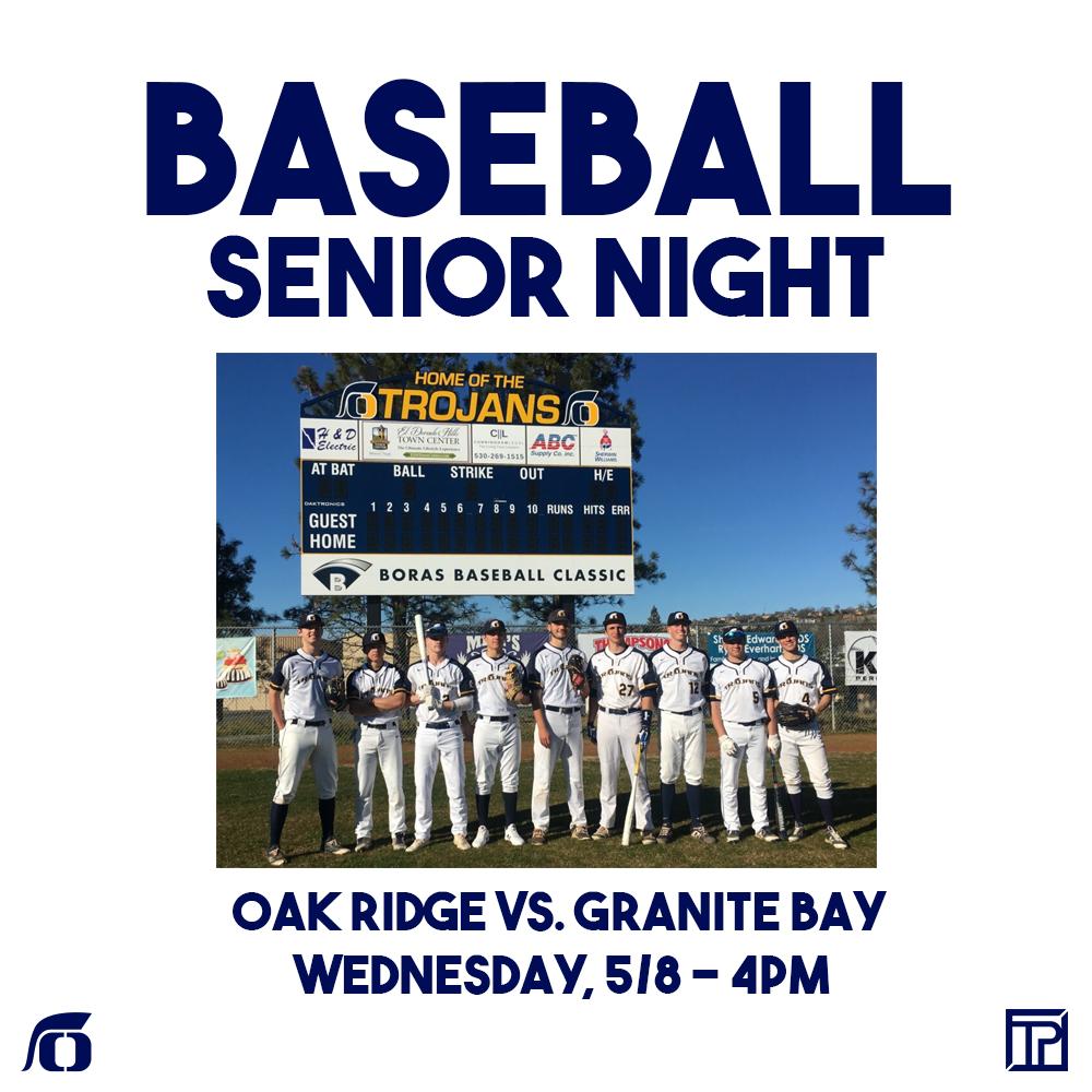TROJAN PRIDE (@trojanpride80) on Twitter photo Come check out the TROJAN Tailgate @ 3:30pm before Baseball Senior Night gets underway! <a href="/OakRidgeBasebll/">Oak Ridge Baseball</a> <a href="/OR_Ozone/">Oak Ridge O-Zone</a> <a href="/ORASBLeadership/">ASB LEADERSHIP</a> Come check out the TROJAN Tailgate @ 3:30pm before Baseball Senior Night gets underway! <a href="/OakRidgeBasebll/">Oak Ridge Baseball</a> <a href="/OR_Ozone/">Oak Ridge O-Zone</a> <a href="/ORASBLeadership/">ASB LEADERSHIP</a>
