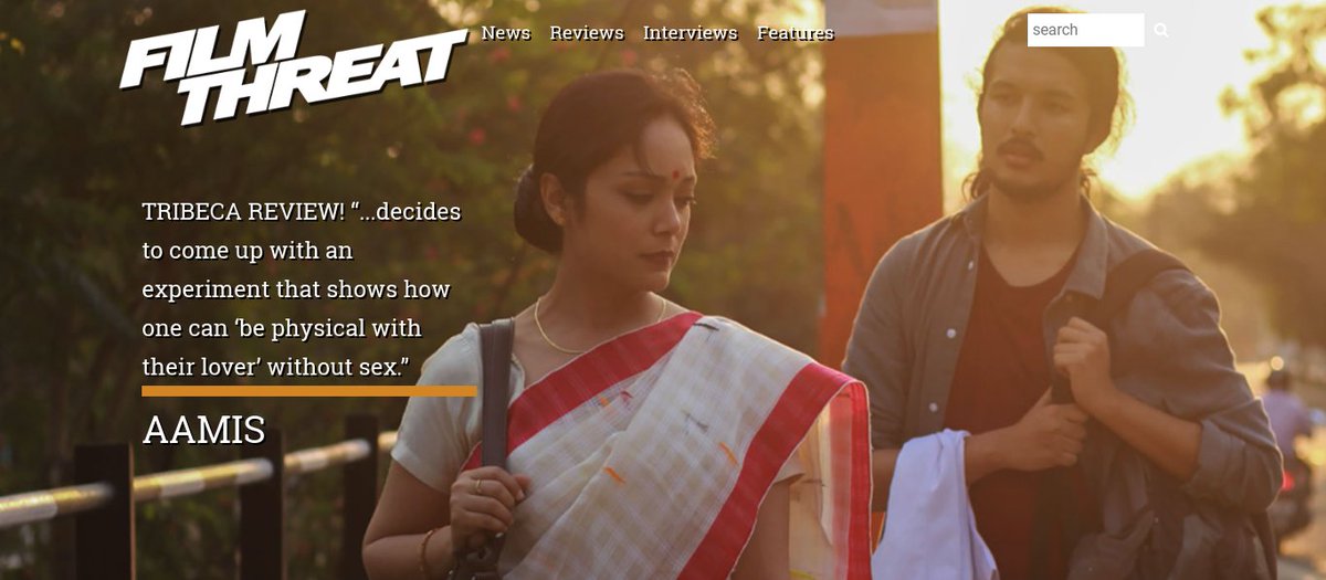 FilmThreat's tweet image. “…love is a many-splendored, yet extremely complicated thing. It can make us do things we would have never considered doing otherwise." Lorry Kikta sees love consume all in the @Tribeca Film Festival movie Aamis.
filmthreat.com/reviews/aamis/ #Tribeca #FilmThreatTribeca #Tribeca2019