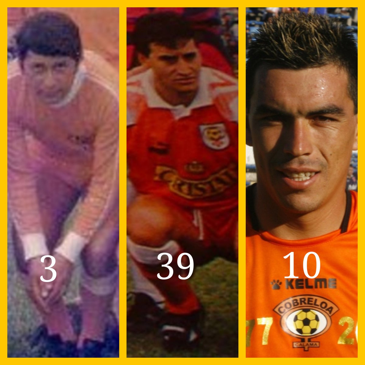 Bar_del_Zorro's tweet photo. Los máximos goleadores históricos del fútbol Chileno, los 3 jugaron por @Cobreloa_SADP detalle de goles x los Loinos #ChamacoValdes 3 goles #PHeidyGonzalez 39 goles #EstebanParedes 10 goles @ANFPChile
@primerabdechile https://t.co/FYJFFMvsw5