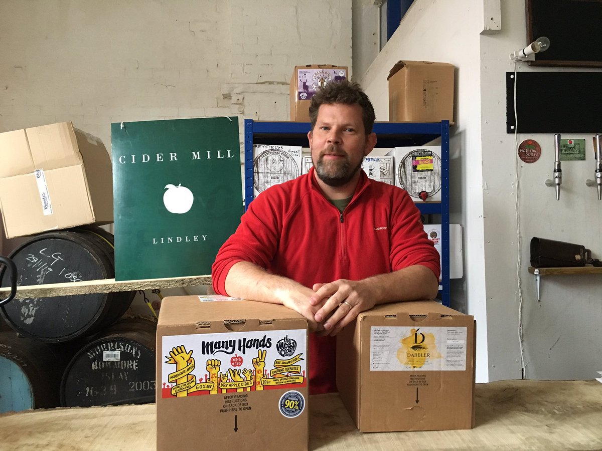 mosscider's tweet photo. Spent a great afternoon nattering with @uddersorchard. Top selection of #realcider &amp; perries for this w/e @CiderMill_LDY  #LindleyCiderFest2019. You should definitely check it out! https://t.co/1riFFt1iMv