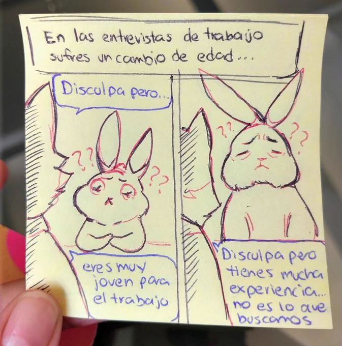 Eo conejito godin esta de vuelta con mas post its 