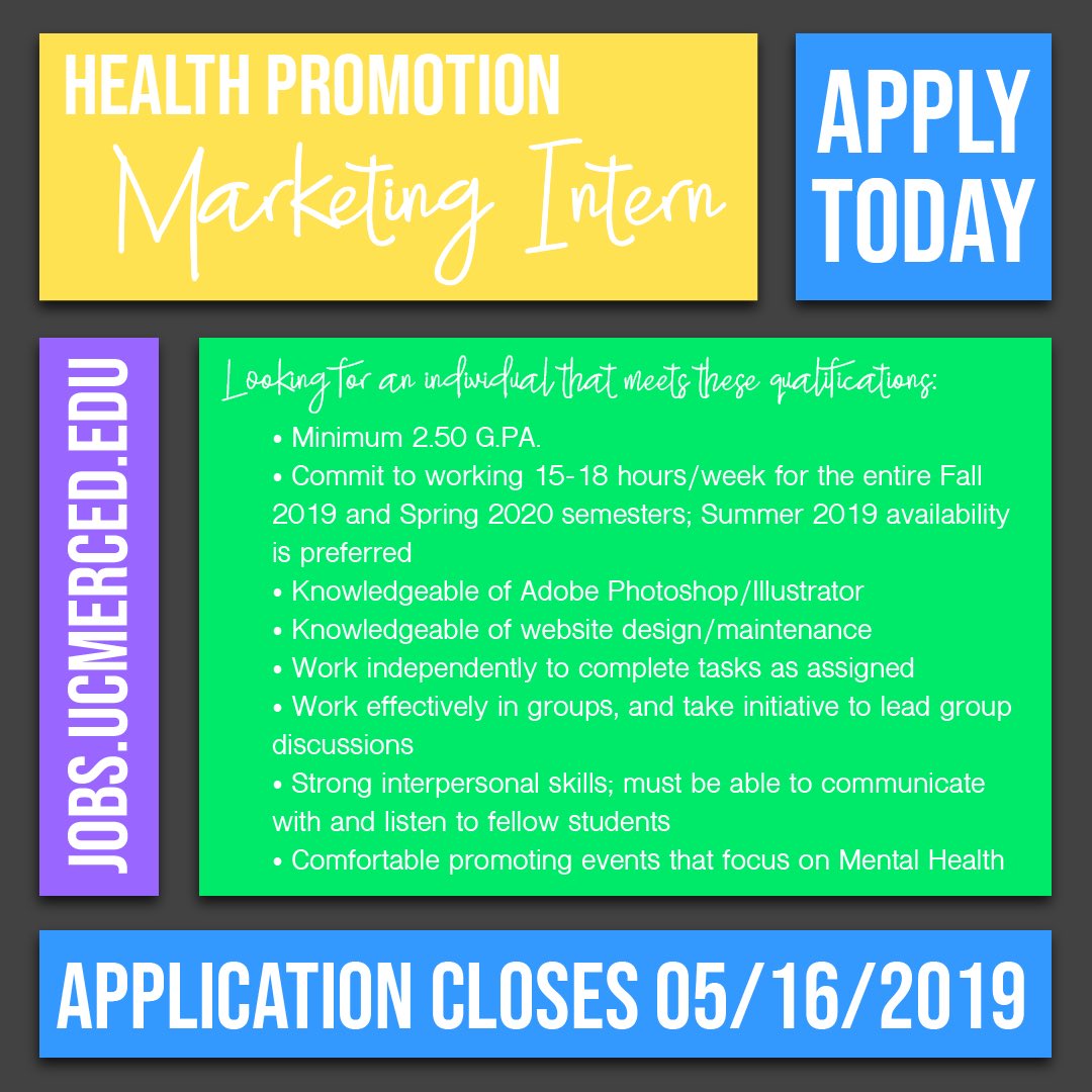 UCMHealthPromo's tweet image. 🔎 Searching for the next marketing intern! Is that you?!