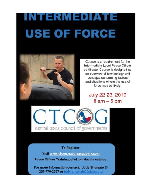 CentralTexasCOG's tweet photo. Intermediate Use of Force - https://t.co/4BdYaUq87I https://t.co/JdXQJDM0no