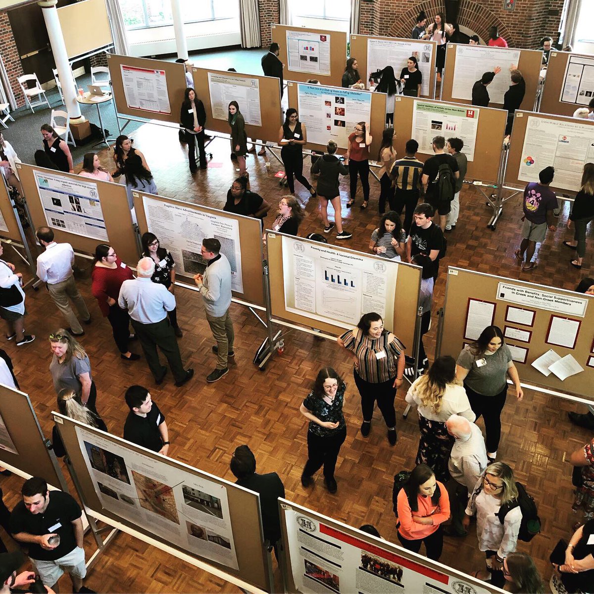 wjcollege's tweet photo. The student poster session is happening in the Allen Ballroom in Rossin Campus Center now until 6 p.m. Congratulations to all our presenting students on their hard work this semester! https://t.co/KTOQSe951X