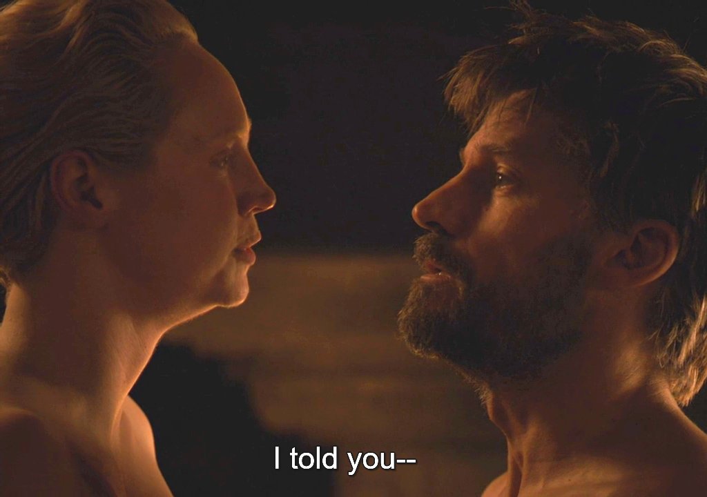  JAIME & BRIENNE Happy moments in episode 8x04A THREAD.PART 16.J: "I've never slept with a knight before." B: "I've never slept with anyone before." J: "Then you have to drink. Those are the rules." B: "I told you-"  #GameOfThrones #JaimeLannister #BrienneOfTarth