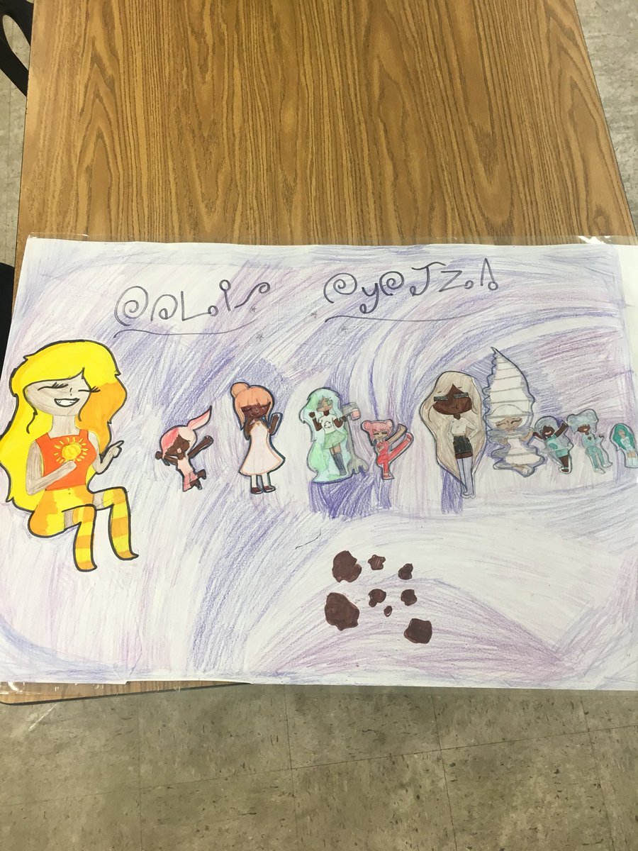 TanksleyBrandi's tweet image. One of my students knows I love art, so she personified the solar system and surprised me with this drawing. 💫☀️☄️💜 One of the coolest gifts I’ve ever received. #pamsproud #pamily @PortAllenMiddle @WBRSchools